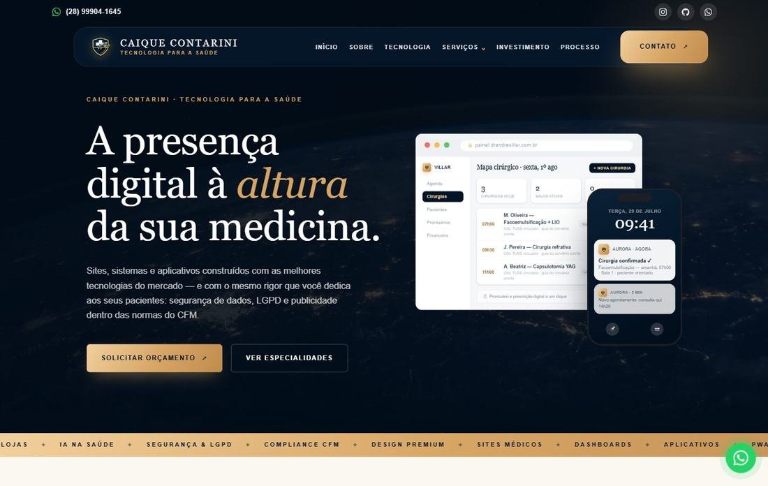 Site caiquecontarini.com.br