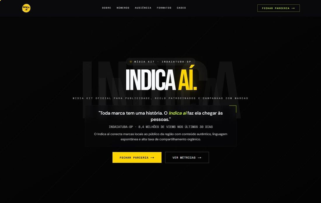 Mídia kit do Indica aí