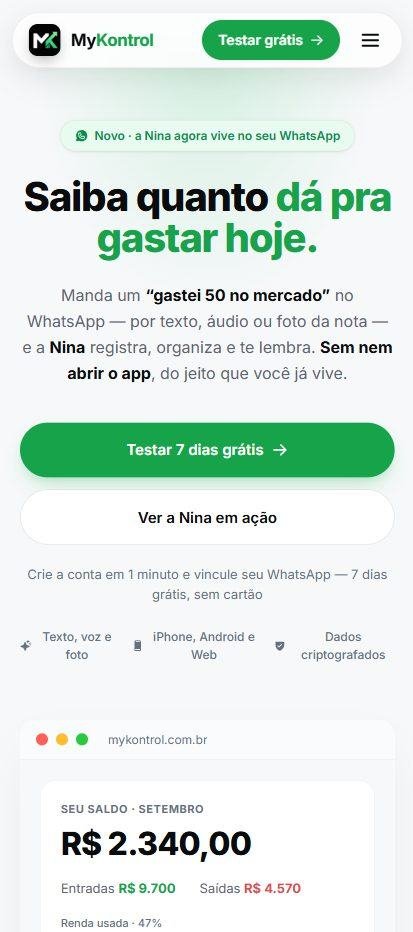 MyKontrol no celular