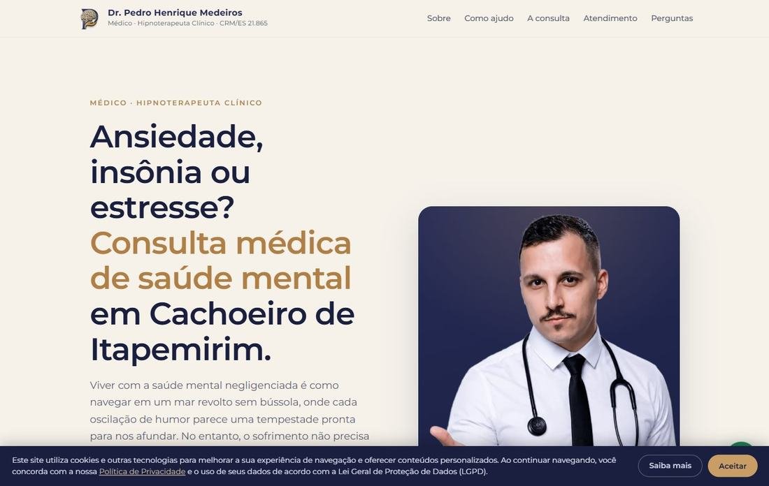 Site do Dr. Pedro Medeiros