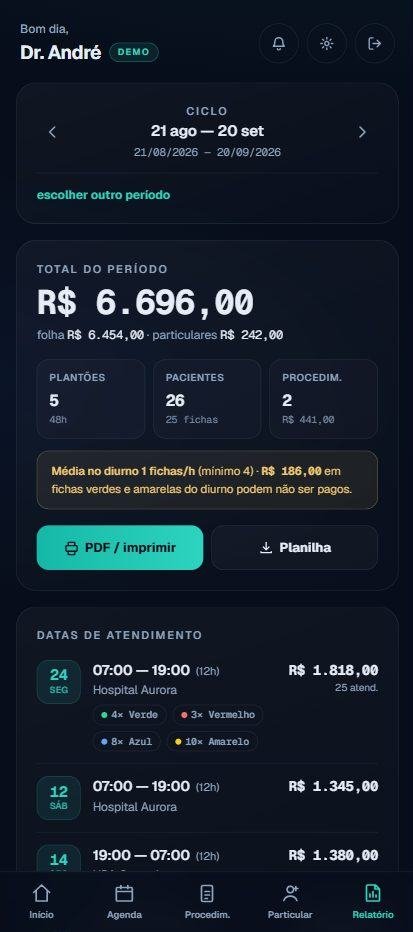 App de plantões: relatório